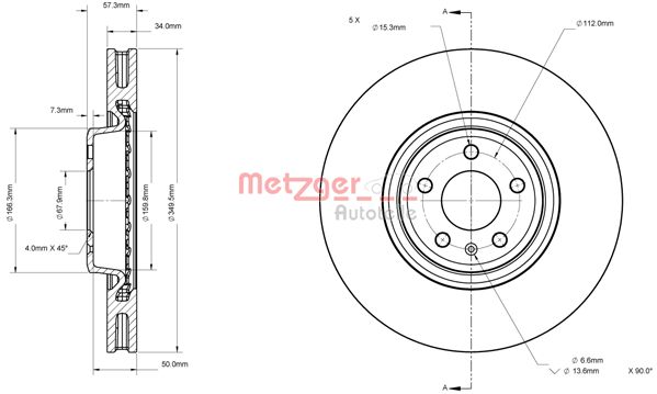 METZGER 6110876 GREENPARTS Bremsscheibe